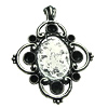 Zinc Alloy Cabochon Settings. Fashion Jewelry Findings.  63x50mm Inner dia：21x29.3mm. Sold by PC