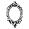 Zinc Alloy Cabochon Settings. Fashion Jewelry Findings.  38x66mm Inner dia：31x40.4mm. Sold by Bag