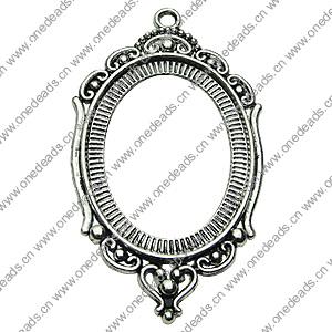 Zinc Alloy Cabochon Settings. Fashion Jewelry Findings.  38x66mm Inner dia：31x40.4mm. Sold by Bag