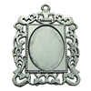 Zinc Alloy Cabochon Settings. Fashion Jewelry Findings.  35x46mm Inner dia：18x25mm. Sold by Bag

