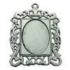 Zinc Alloy Cabochon Settings. Fashion Jewelry Findings.  35x46mm Inner dia：18x25mm. Sold by Bag