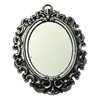 Zinc Alloy Cabochon Settings. Fashion Jewelry Findings.  50x66mm Inner dia：30.1x40.2mm. Sold by PC
