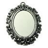 Zinc Alloy Cabochon Settings. Fashion Jewelry Findings.  50x66mm Inner dia：30.1x40.2mm. Sold by PC