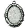 Zinc Alloy Cabochon Settings. Fashion Jewelry Findings.  27x39mm Inner dia：18.2x25.2mm. Sold by Bag