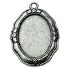 Zinc Alloy Cabochon Settings. Fashion Jewelry Findings.  27x39mm Inner dia：18.2x25.2mm. Sold by Bag
