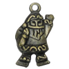 Pendant. Fashion Zinc Alloy Jewelry Findings. Santa Claus 24x12mm，Sold by Bag 
