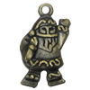 Pendant. Fashion Zinc Alloy Jewelry Findings. Santa Claus 24x12mm，Sold by Bag 