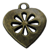 Pendant. Fashion Zinc Alloy Jewelry Findings. Heart 18x14mm，Sold by Bag 
