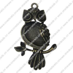 Pendant. Fashion Zinc Alloy Jewelry Findings. Animal 60x35mm，Sold by PC