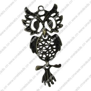 Pendant. Fashion Zinc Alloy Jewelry Findings. Animal 51x24mm，Sold by Bag