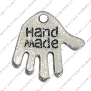Pendant. Fashion Zinc Alloy Jewelry Findings. Hand 13x12mm，Sold by Bag