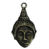 Pendant. Fashion Zinc Alloy Jewelry Findings. Buddha 29x26mm，Sold by Bag
