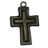 Pendant. Fashion Zinc Alloy Jewelry Findings. Cross 27x18.5mm，Sold by Bag
