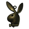 Pendant. Fashion Zinc Alloy Jewelry Findings. Animal 32x21mm，Sold by Bag
