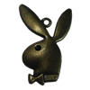 Pendant. Fashion Zinc Alloy Jewelry Findings. Animal 32x21mm，Sold by Bag