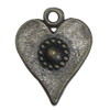 Pendant. Fashion Zinc Alloy Jewelry Findings. Heart 20x15mm，Sold by Bag
