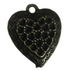 Pendant. Fashion Zinc Alloy Jewelry Findings. Heart 22x18mm，Sold by Bag
