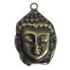 Pendant. Fashion Zinc Alloy Jewelry Findings. Buddha 30x20mm，Sold by Bag
