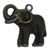 Pendant. Fashion Zinc Alloy Jewelry Findings. Animal 25x27mm，Sold by Bag