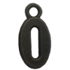 Pendant. Fashion Zinc Alloy Jewelry Findings. Numeral 15x8mm，Sold by Bag 
