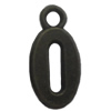 Pendant. Fashion Zinc Alloy Jewelry Findings. Numeral 15x8mm，Sold by Bag 