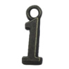Pendant. Fashion Zinc Alloy Jewelry Findings. Numeral 15x8mm，Sold by Bag 
