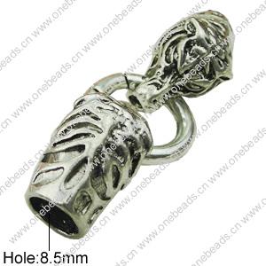 Clasps. Fashion Zinc Alloy Jewelry Findings. 19x59mm. Hole:8.5mm. Sold by PC