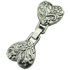 Clasps. Fashion Zinc Alloy Jewelry Findings. 17x44mm. Hole:11x2mm. Sold by Bag