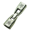 Clasps. Fashion Zinc Alloy Jewelry Findings. 9x31mm. Hole:5.5x3mm. Sold by Bag
