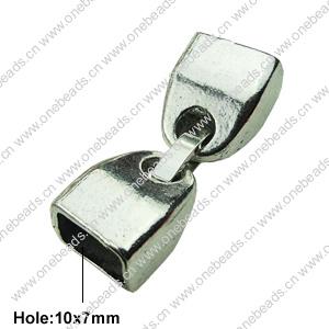 Clasps. Fashion Zinc Alloy Jewelry Findings. 13x33mm. Hole:10x7mm. Sold by Bag