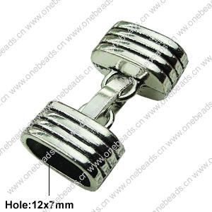 Clasps. Fashion Zinc Alloy Jewelry Findings. 15x26mm. Hole:12x7mm. Sold by Bag