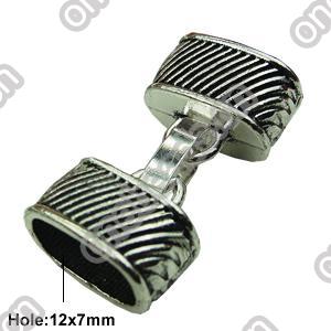 Clasps. Fashion Zinc Alloy Jewelry Findings. 15x30mm. Hole:12x7mm. Sold by Bag