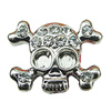 Crystal Zinc alloy Beads, Fashion jewelry findings, Many colors for choice, Skeleton 15x20mm, Sold By PC