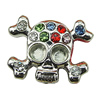 Crystal Zinc alloy Beads, Fashion jewelry findings, Many colors for choice, Skeleton 15x20mm, Sold By PC
