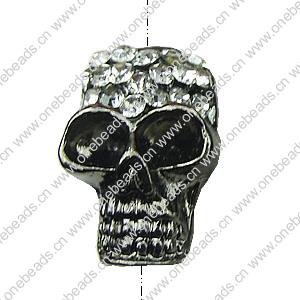 Crystal Zinc alloy Beads, Fashion jewelry findings, Many colors for choice, Skeleton 9x13mm, Sold By PC