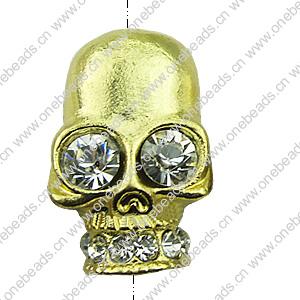 Crystal Zinc alloy Beads, Fashion jewelry findings, Many colors for choice, Skeleton 21x38mm, Sold By PC
