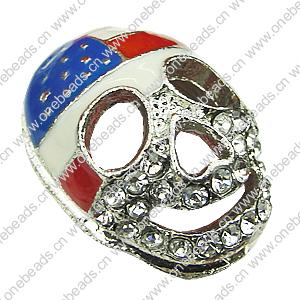 Crystal Zinc alloy Cabochons, Fashion jewelry findings, Many colors for choice, Skeleton 18x25mm, Sold By PC