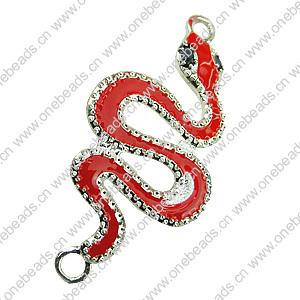 Zinc Alloy Enamel Connector, Fashion jewelry findings, Many colors for choice, Animal Animal 23x49mm, Sold by PC