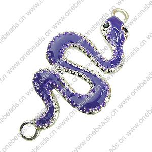 Zinc Alloy Enamel Connector, Fashion jewelry findings, Many colors for choice, Animal 23x49mm, Sold by PC