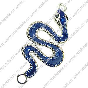 Zinc Alloy Enamel Connector, Fashion jewelry findings, Many colors for choice, Animal 23x49mm, Sold by PC