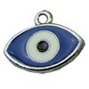 Zinc Alloy Enamel Pendant, Fashion jewelry findings, Many colors for choice, Eye 13x10mm, Sold by PC