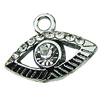 Crystal Zinc alloy Pendant, Fashion jewelry findings, Many colors for choice, Eye 9x11mm, Sold By PC
