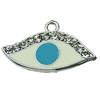 Crystal Zinc alloy Pendant, Fashion jewelry findings, Many colors for choice, Eye 20x33mm, Sold By PC