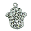 Crystal Zinc alloy Pendant, Fashion jewelry findings, Many colors for choice, Hand 20x26mm, Sold By PC
