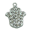 Crystal Zinc alloy Pendant, Fashion jewelry findings, Many colors for choice, Hand 20x26mm, Sold By PC