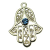 Crystal Zinc alloy Pendant, Fashion jewelry findings, Many colors for choice, Hand 21x28mm, Sold By PC
