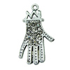 Crystal Zinc alloy Pendant, Fashion jewelry findings, Many colors for choice, Hand 16x31mm, Sold By PC
