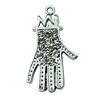 Crystal Zinc alloy Pendant, Fashion jewelry findings, Many colors for choice, Hand 16x31mm, Sold By PC