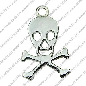 Zinc alloy Pendant, Fashion jewelry findings, Many colors for choice, Skeleton 14x23mm, Sold By PC