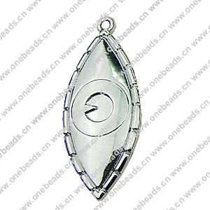 Zinc alloy Pendant, Fashion jewelry findings, Many colors for choice, Eye 12x28mm, Sold By PC